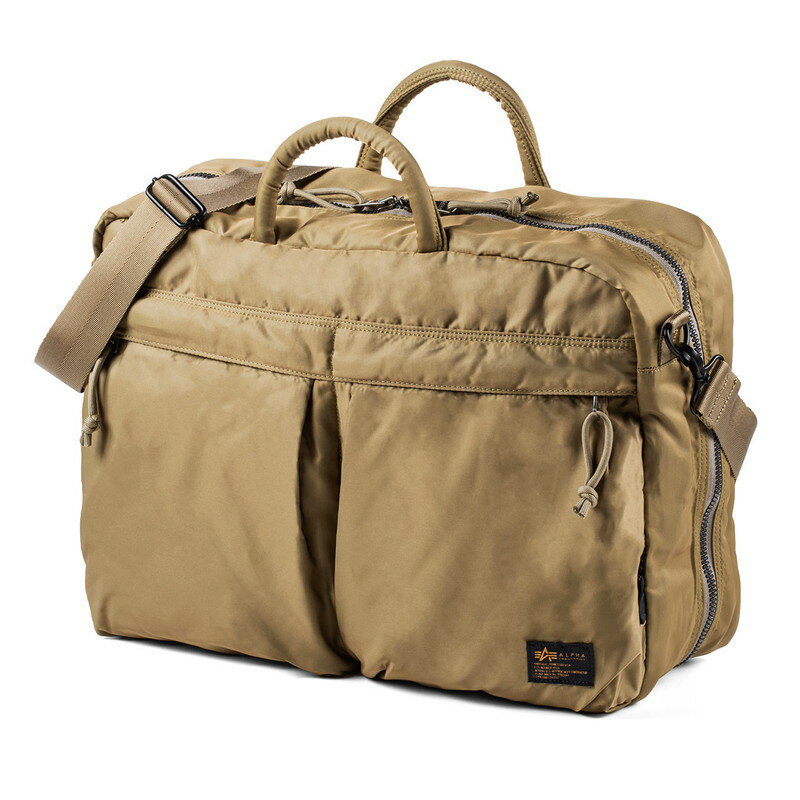 バッグ_リュック_ショルダー_ビジネス_通勤_通学_アルファ_大容量19L_コーデュラ_ALPHA_3WAY_BAG_サンド_TZ1050-016_サンワサプライ