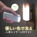 LEDライト 人感センサー 足元灯 ナイトライト 自動点灯 自動消灯 手持ちライト 小型 充電式 AC電源 屋内用 EZ8-LED043