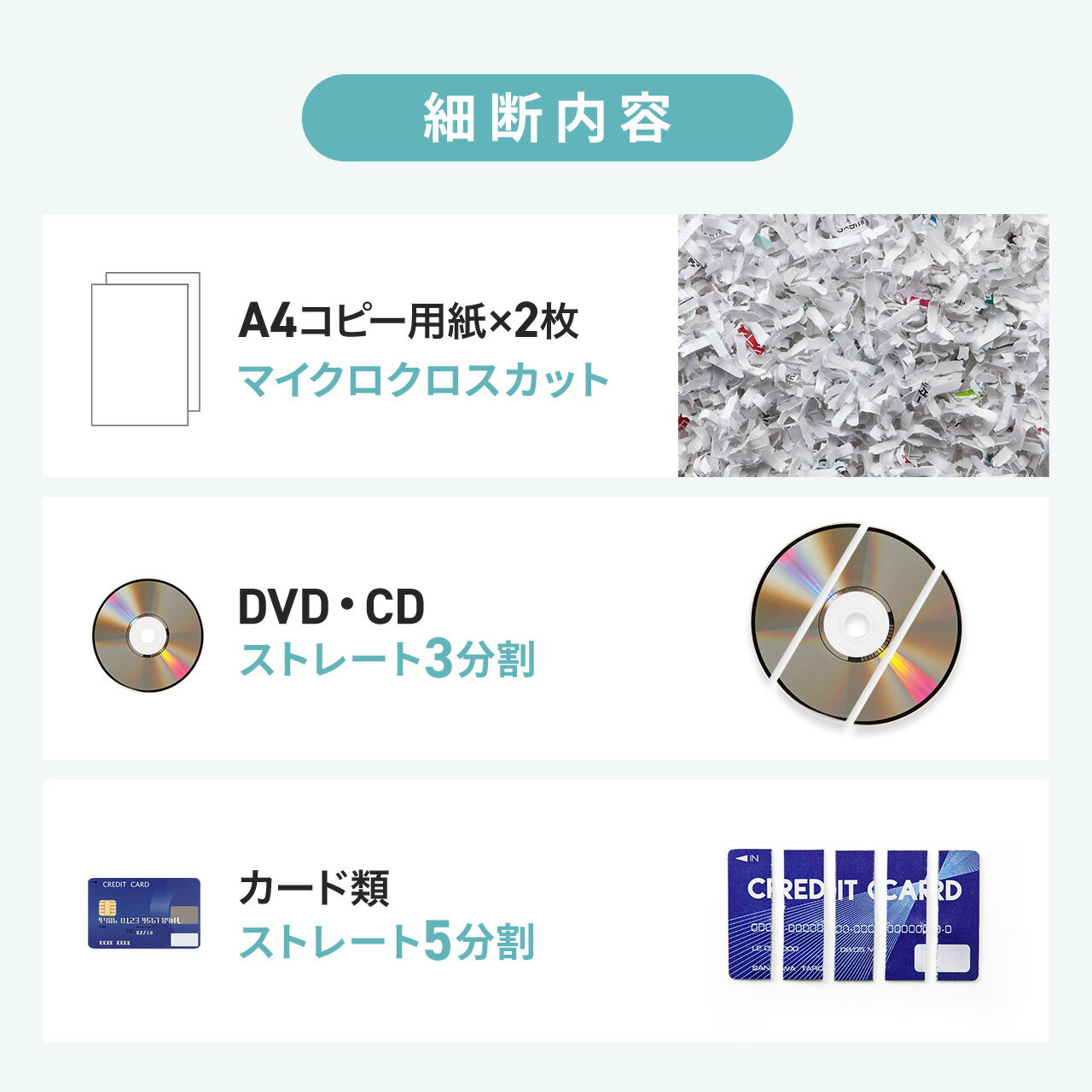 シュレッダー_家庭用_ハンド_手動式_マイクロクロスカット_DVD_CD_カード対応