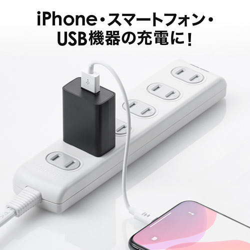 【クーポン配布中〜8/23まで】USB充電器 1ポート 1A コンパクト PSE取得 USB-ACアダプタ iPhone充電対応 ブラック 50個セット EZ7-AC026BKX50