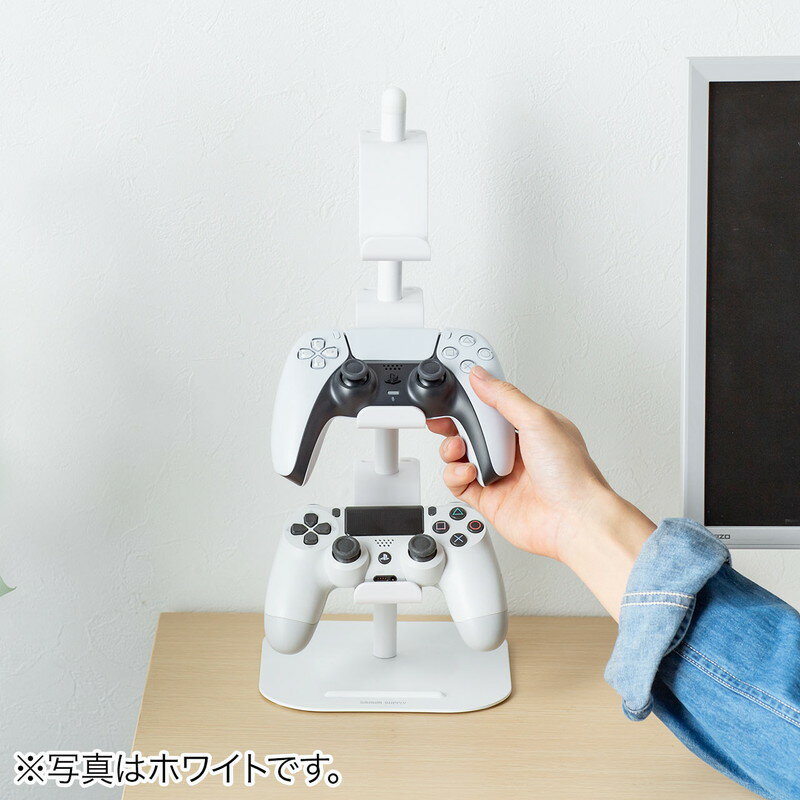 ゲームコントローラースタンド_ゲームパッドスタンド_ヘッドホンスタンド_ブラック_EZ2-GAP011BK