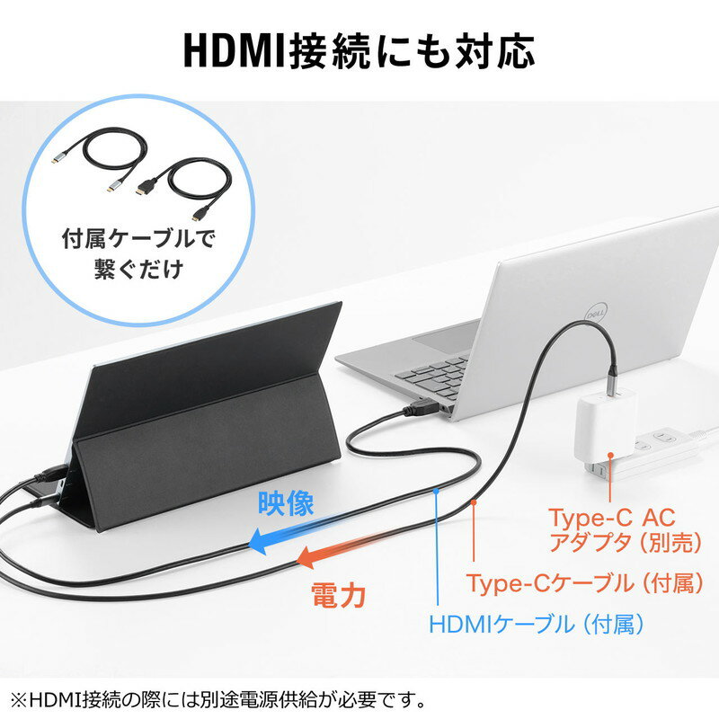 モバイルモニター_12.5インチ_軽量_モバイル_ディスプレイ_ポータブルモニター_フルHD_USB_Type-C_miniHDMI出力_スタンド付き_テレワーク_在宅勤務_ゲーム_EZ4-LCD005