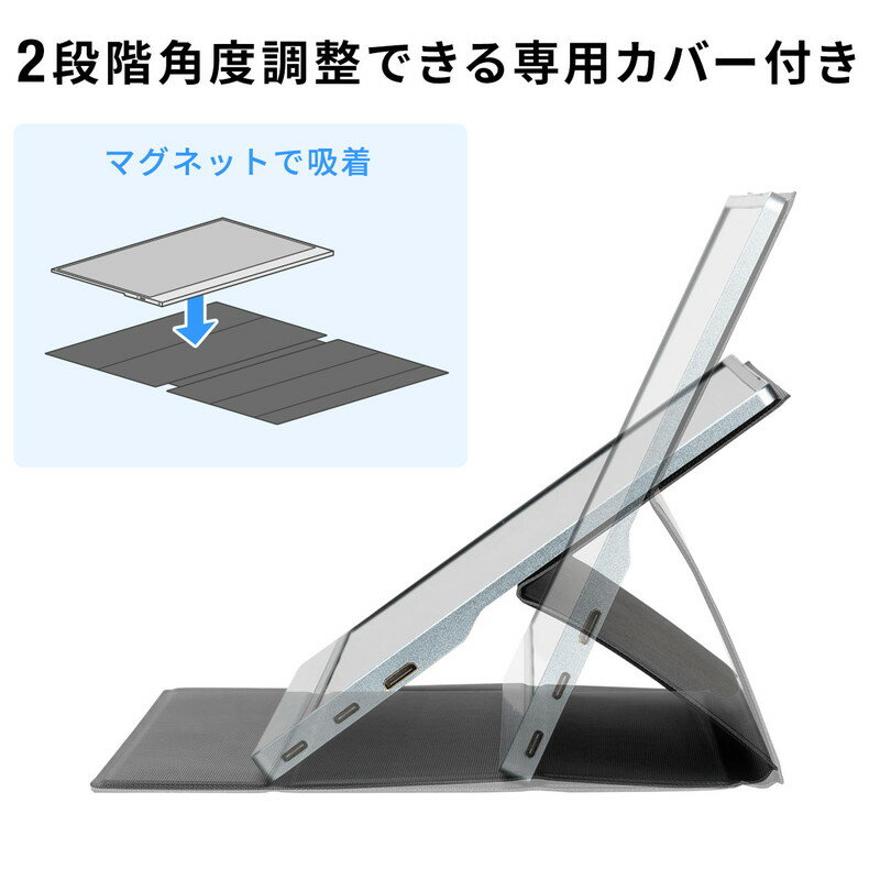 モバイルモニター_12.5インチ_軽量_モバイル_ディスプレイ_ポータブルモニター_フルHD_USB_Type-C_miniHDMI出力_スタンド付き_テレワーク_在宅勤務_ゲーム_EZ4-LCD005