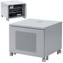 機器収納ボックス 19インチ 8U HUB ルーター NAS 鍵 扉 ...(3)