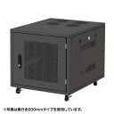 サーバーラック 19インチ eia 業務用 キャスター 鍵 セキュリティ 小型 9U 黒 奥行700mm 【代引き 後払い決済不可商品】 CP-SVNC2 サンワサプライ