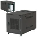 サーバーラック 19インチ eia 業務用 キャスター 鍵 セキュリティ 12U 黒 奥行700mm 【代引き 後払い決済不可商品】 CP-SVNC5 サンワサプライ