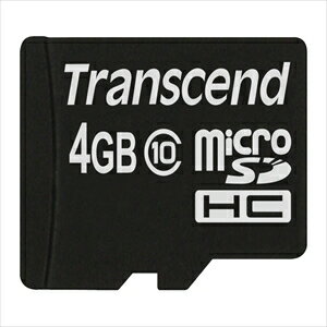 Transcend microSDHCカード 4GB class10 トランセンド  TS4GUSDC10