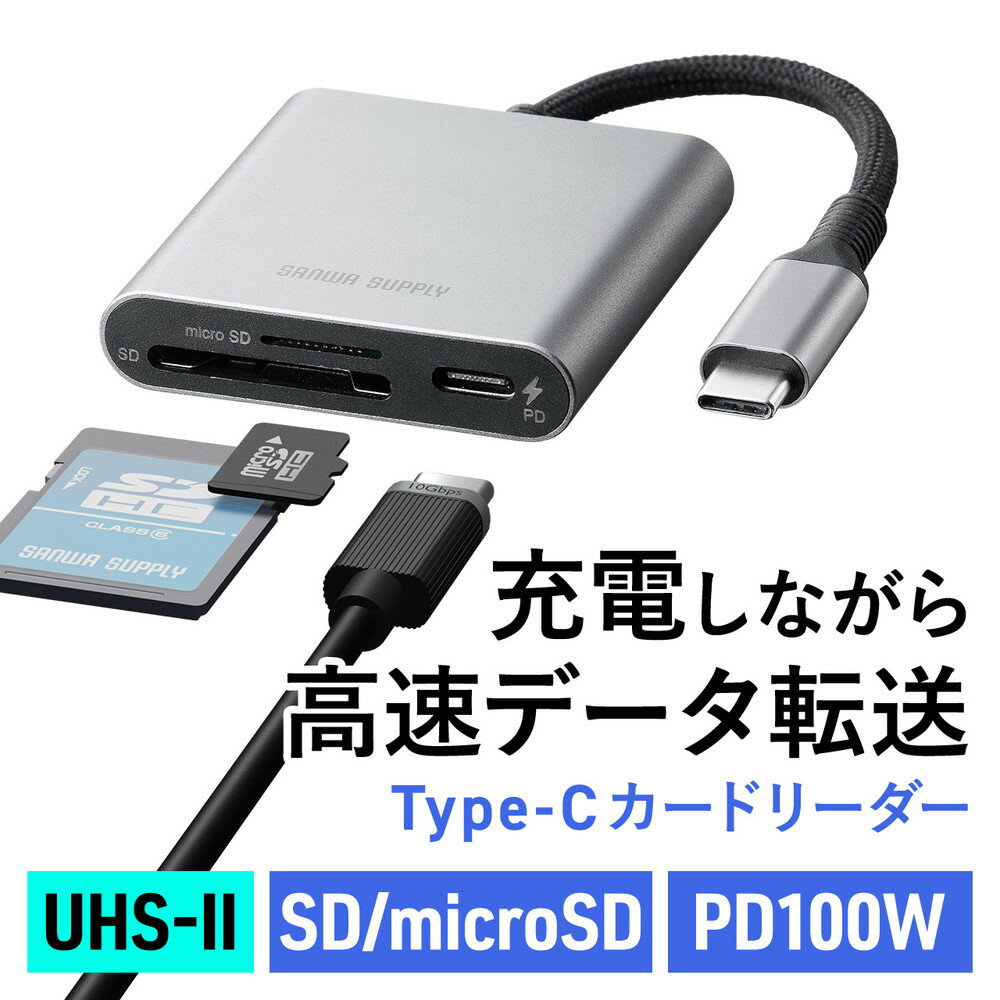 ɥ꡼ C PD100Wб microSD SD UHS-II å奱֥  ѥ iPhone15 iPad EZ4-ADR333GM