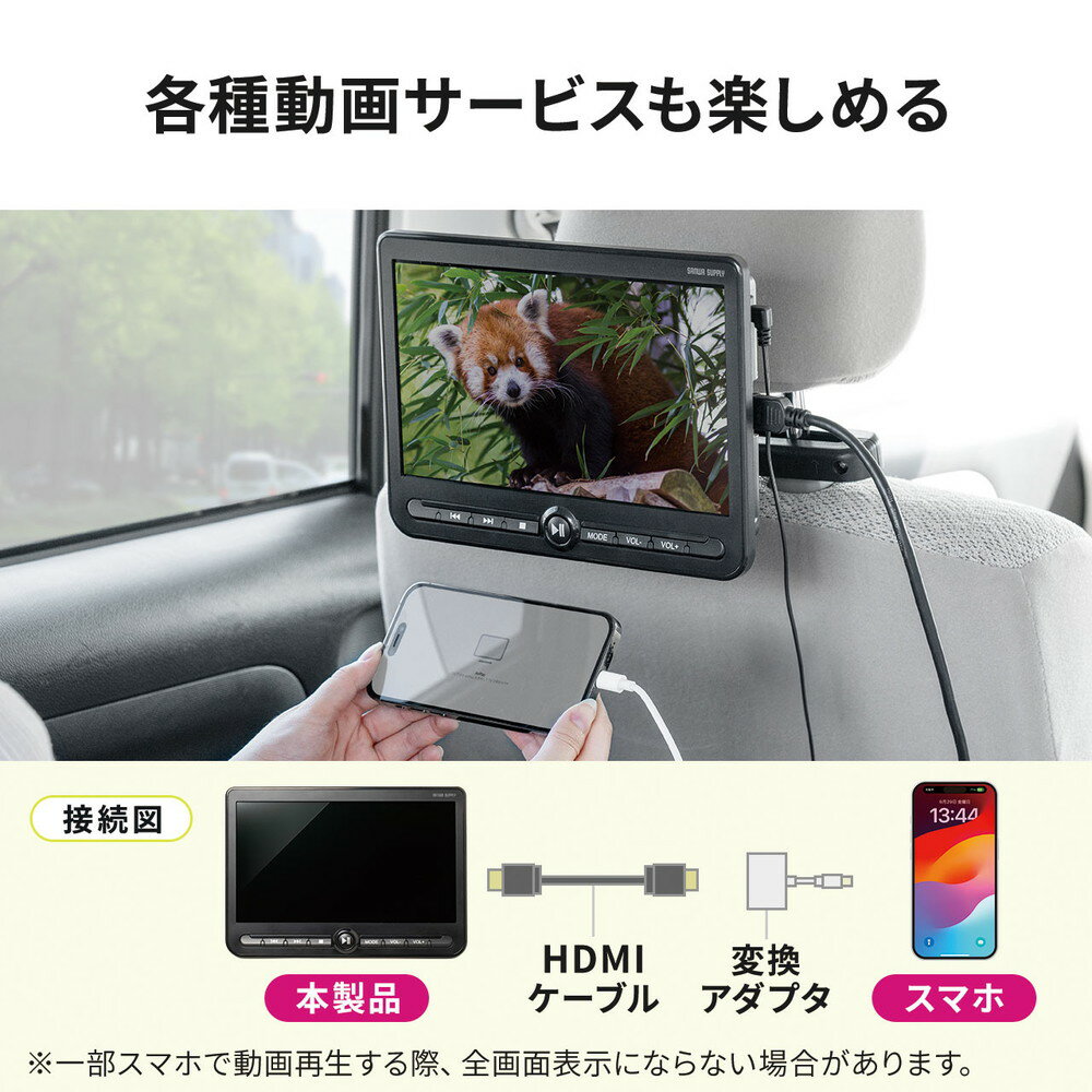 楽天市場】ヘッドレストモニター HDMI DVDプレーヤー 後部座席 楽天市場】ヘッドレストモニター HDMI DVDプレーヤー 後部座席