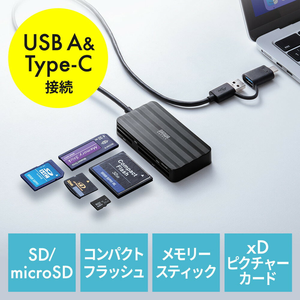 ɥ꡼ SD MicroSD CF xD MSб 5 in 1 USB-C USB A Windows Mac iPhone15/16 Android EZ4-ADR334BKڥͥݥб