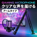 コンデンサーマイク USB アーム iPhone MacBook PC ゲーミングマイク RGBライティング ノイズキャンセル 単一指向性 アームスタンド付き 配信用 ゲーム実況 ボイスチャット web会議 録音 PC PS5/4 EZ4-MC023