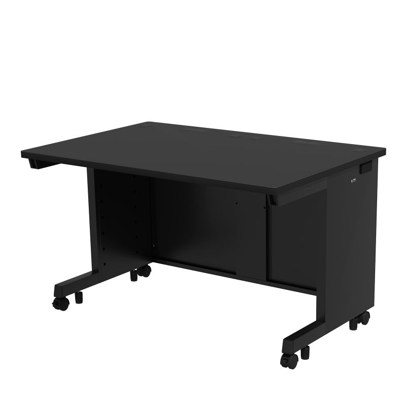 eデスク オフィスデスク ブラック 幅120cm 奥行80cm 高さ70cm ED-SK12080BK サンワサプライ 【代引き 後払い決済不可商品】