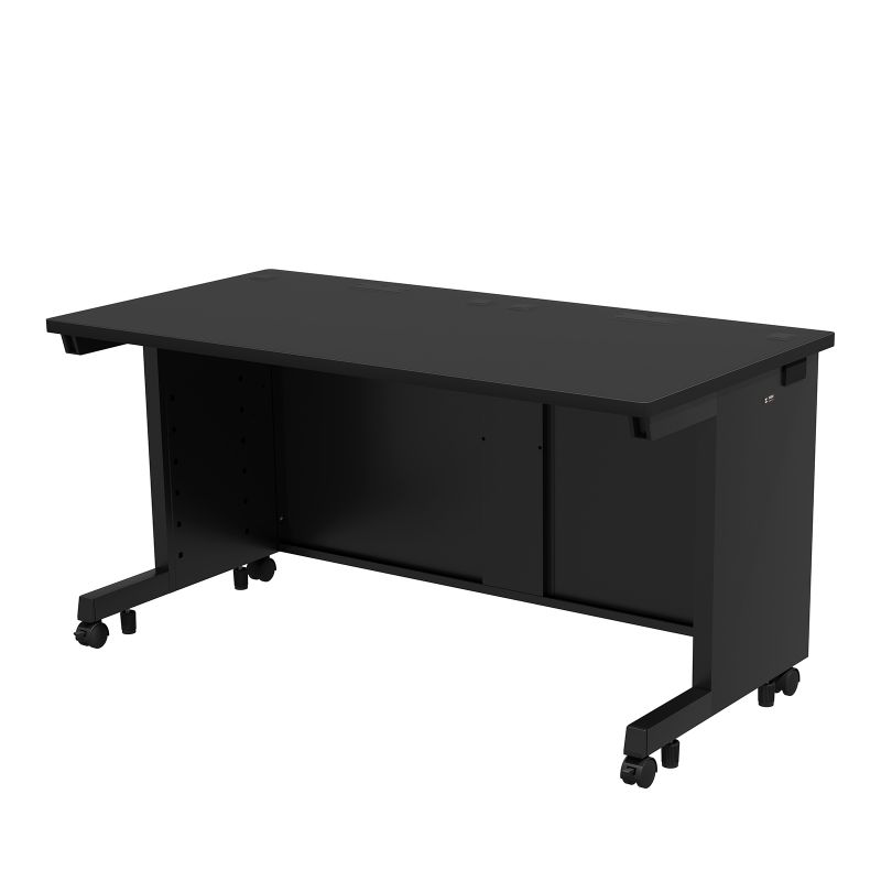 eデスク オフィスデスク ブラック 幅140cm 奥行70cm 高さ70cm ED-SK14070BK サンワサプライ 【代引き 後払い決済不可商品】