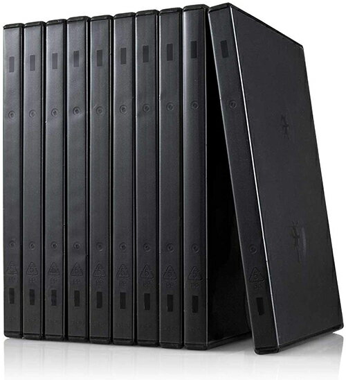 DVDケース 4枚収納 トールケース 10枚 ブラック EZ2-FCD034BK