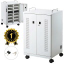 【最大500円クーポン発行中】【楽天1位受賞】ノートパソコン収納キャビネット 12台収納 ロッカー 保管庫 鍵付き CAI-CAB104W サンワサプライ