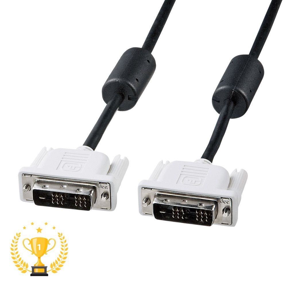 【最大1,000円オフクーポン発行中】【楽天1位受賞】極細ケーブルで取り回しがスッキリのスリムDVIシングルリンクケーブル 1.5m KC-DVI-15SL サ...