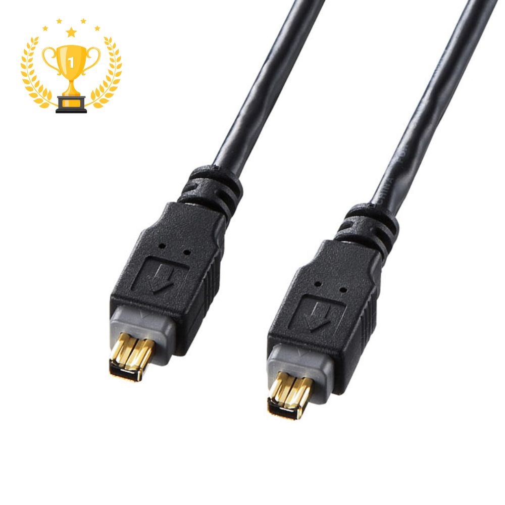 【最大1,000円オフクーポン発行中】【楽天1位受賞】IEEE1394ケーブル 4pin-4pin 2m ブラック KE-13DV-2BK サンワサプライ