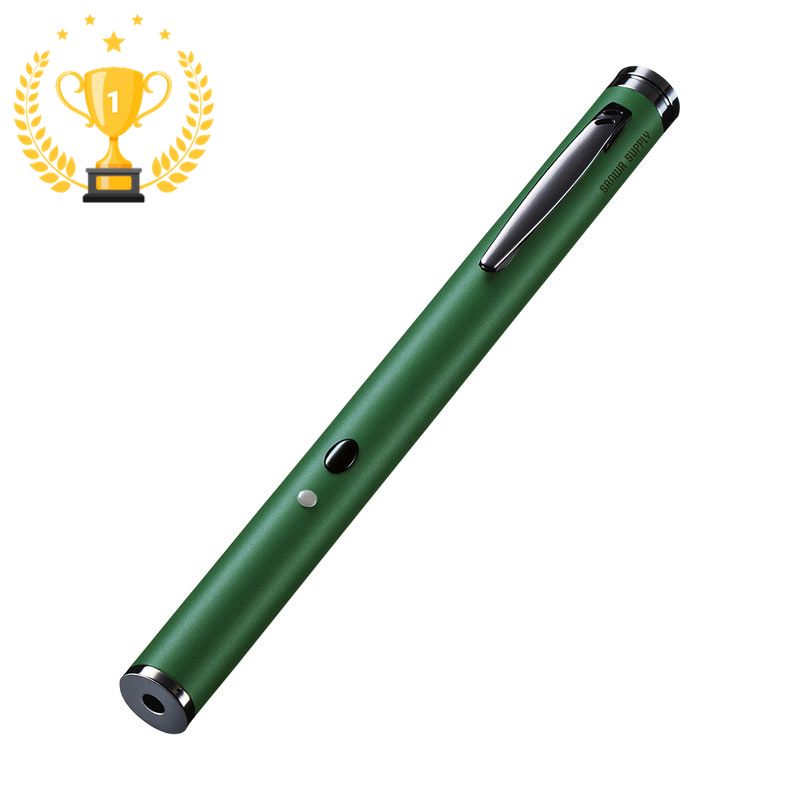 【楽天1位受賞】レーザーポインター グリーンレーザー 緑 電池 おすすめ 名入れ可能 LP-GL1017G サンワサプライ