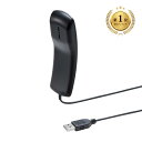 【楽天1位受賞】USBハンドセット スカイプ 手元操作 ブラック MM-HSU06BK サンワサプライ