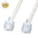 【最大500円クーポン発行中】【楽天1位受賞】電話ケーブル エコロジー ホワイト 5m TEL-E4-5N2 サンワサプライ