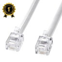 【最大500円クーポン発行中】【楽天1位受賞】モジュラーケーブル ホワイト 30m TEL-N1-30N2 サンワサプライ