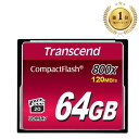 【最大1,000円オフクーポン発行中】【楽天1位受賞】コンパクトフラッシュカード 64GB 800倍速 Transcend社製 TS64GCF800【ネコポス対応】