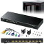 KVMスイッチ パソコン切替器 PC8台切替 PS/2 USB ディスプレイ マウス キーボード エミュレーション 19..