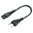 電源コード 2P ストレートプラグ 0.2m トラッキング火災予防 絶縁キャップ付き KB-DM2S-02 サンワサプライ
