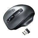 ワイヤレスマウス ブルーLED 小型 ガンメタ USB MA-WBL134GM サンワサプライ
