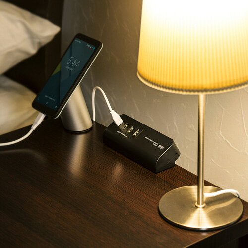 USB充電器 コンセント TypeC 1ポート USB 3ポート クランプ式 机固定 スマホ ブラック ACA-IP51BK サンワサプライ