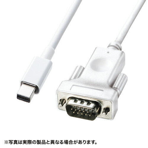 【最大1,000円オフクーポン発行中】ミニDisplayPort-VGA変換ケーブル ホワイト 2m KC-MDPVA20 サンワサプライ
