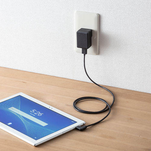 USB充電器 2A 高耐久 L字型 ACA-IP56BK サンワサプライ