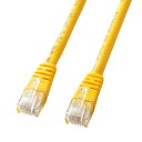 【最大2,000円オフクーポン発行中】Cat 5e単線LANケーブル 30m イエロー KB-T5T-30YN サンワサプライ