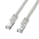 【最大2,000円オフクーポン発行中】PoE用LANケーブル Cat6 より線 48V給電対応 10m ライトグレー KB-T6POE-10 サンワサプライ