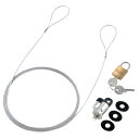 PCやマウス テンキーなども同時にロックして盗難防止。パソコンセキュリティワイヤーロック 南京錠タイプ SL-59 サンワサプライ【ネコポス対応】