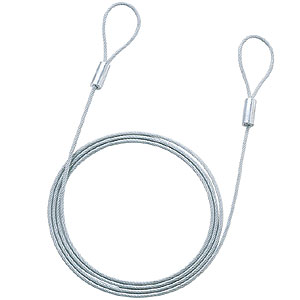 【最大1,000円オフクーポン発行中】eセキュリティで使用するワイヤー 長さ2.0m 径3.5mm SLE-1W-2 サンワサプライ【ネコポス対応】