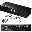 KVMスイッチ パソコン切替器 HDMI USB 2ポート ディスプレイ キーボード マウス ホットキー Win Mac SW-KVM2HHC サンワサプライ