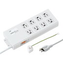 【最大1,000円オフクーポン発行中】3P 8個口 3P→2P変換プラグ2mコード 抜け止め 一括集中スイッチ マグネットが付き電源タップ TAP-3803N サンワサプライ