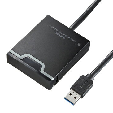 SDカードリーダー SD microSD用 USB3.0対応 カバー付き ADR-3SDUBK サンワサプライ