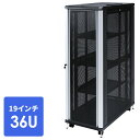 サーバーラック 19インチマウント eia 大型 メッシュ 放熱 棚板 スライド キャスター アジャスター セキュリティ 36U データーセンター CP-SVC36UN サンワサプライ【代引き不可商品】