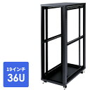 サーバーラック 19インチマウント 36U 簡易 機器収納 データーセンター 【代引き不可商品】 CP-SVC36UNPKN サンワサプライ