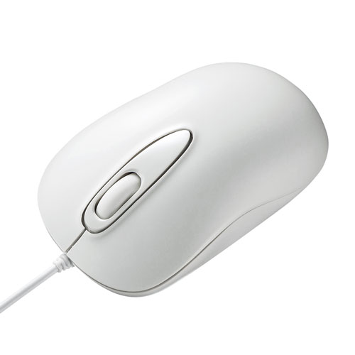 有線マウス USB接続 レーザー ホワイト おすすめ 名入れ可能 MA-LS176W サンワサプライ