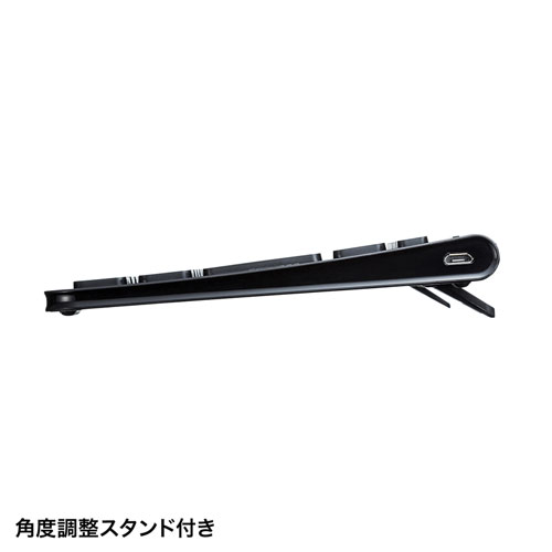 ワイヤレスキーボード_コンパクト_スリム_パンタグラフ_テンキー付き_ブラック_SKB-WL31BK_サンワサプライ