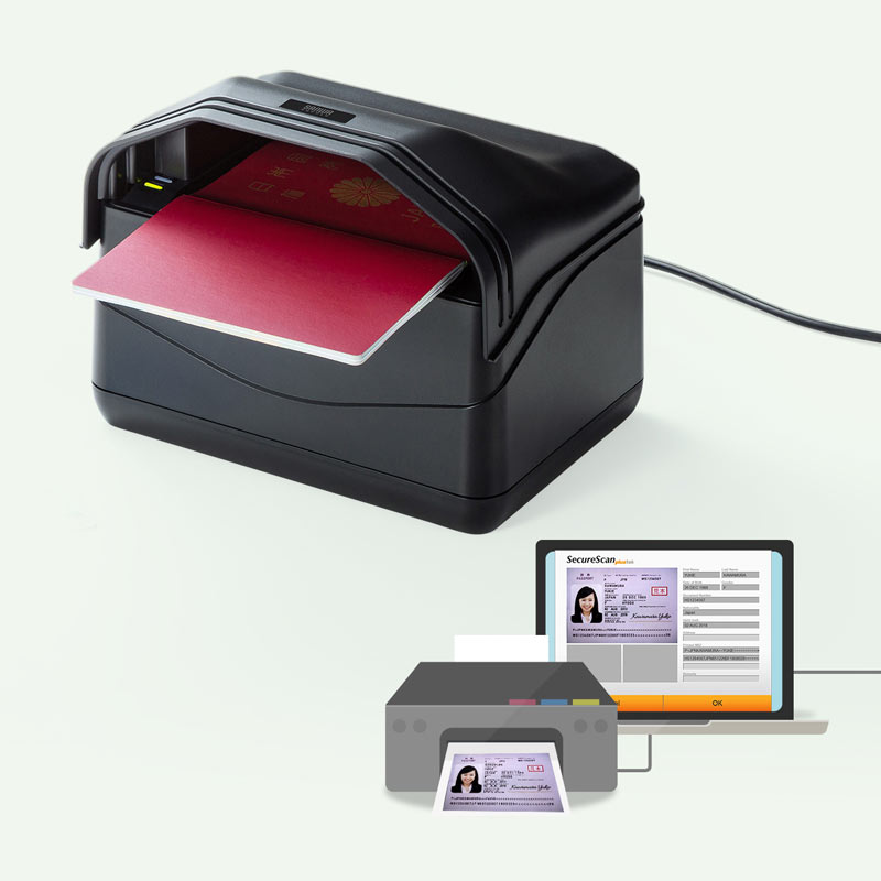 【最大1,000円オフクーポン発行中】スキャナー パスポート 免許証 保険証 置くだけ データ化 電子化 業務用 USB給電 ホテル 旅館 免税店 航空 病院 ...