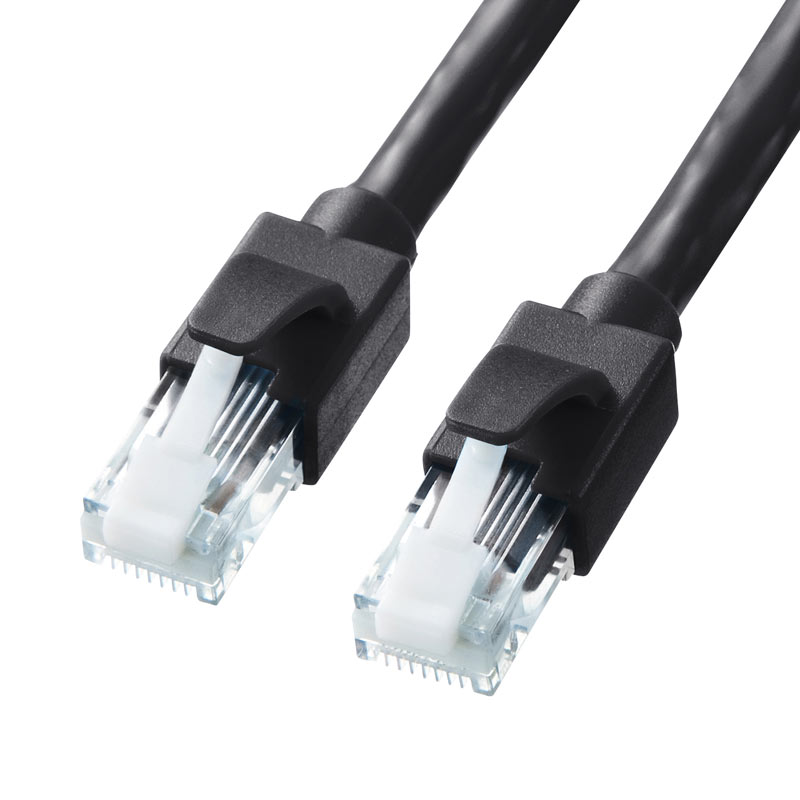 【最大1,000円オフクーポン発行中】Cat6A LANケーブル 単線 カテゴリ6A ブラック 7m 爪折れ防止カバー KB-T6ATS-07BK サンワサプラ...