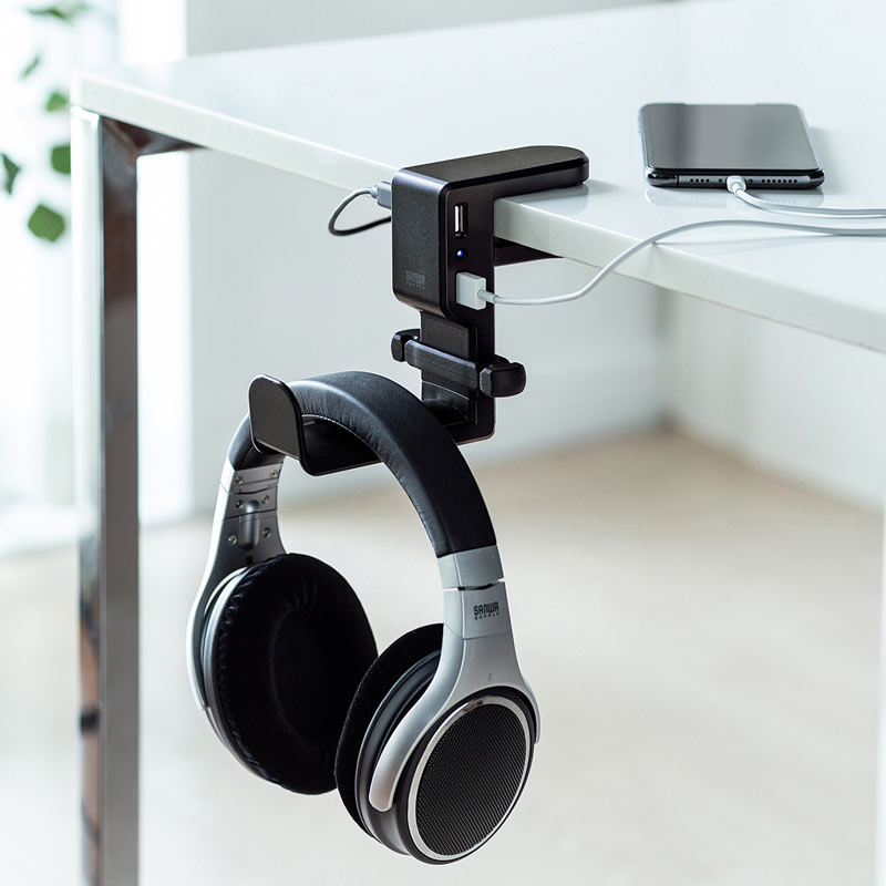 �إåɥۥ�եå� 360�� ��ž�� USB�ݡ����դ� �إåɥХ����60mm�ޤ� PDA-STN29BK ����掠�ץ饤