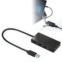 USBハブ ドッキングステーション HDMIポート USB3.2Gen1 3ポート バスパワー ブラック USB-3H332BK サンワサプライ