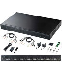 KVMスイッチ パソコン切替器 HDMI USB 8ポート カスケード ホットキー ディスプレイ キーボード マウス Win Mac SW-KVM8HU サンワ...