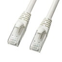 【最大1,000円オフクーポン発行中】LANケーブル カテゴリ6A より線 UTP ホワイト 0.5m KB-T6AY-005W サンワサプライ【ネコポス対応】
