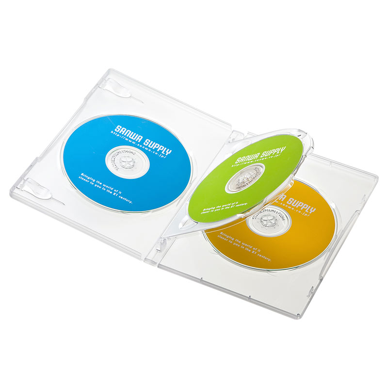 DVDケース トールケース 3枚収納 10枚セット クリア DVD-TN3-10CL サンワサプライ